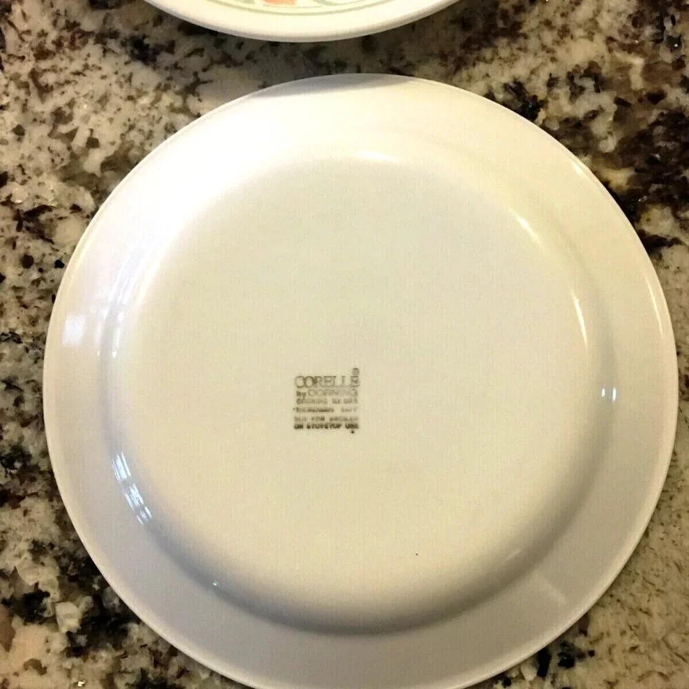 Corelle PEACH GARLAND Salad / Dessert Plates Set of 4 - 7-1/4